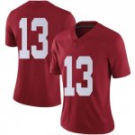 NCAA Women's Alabama Crimson Tide #13 Malachi Moore Stitched College Nike Authentic No Name Crimson Football Jersey UB17E06XX